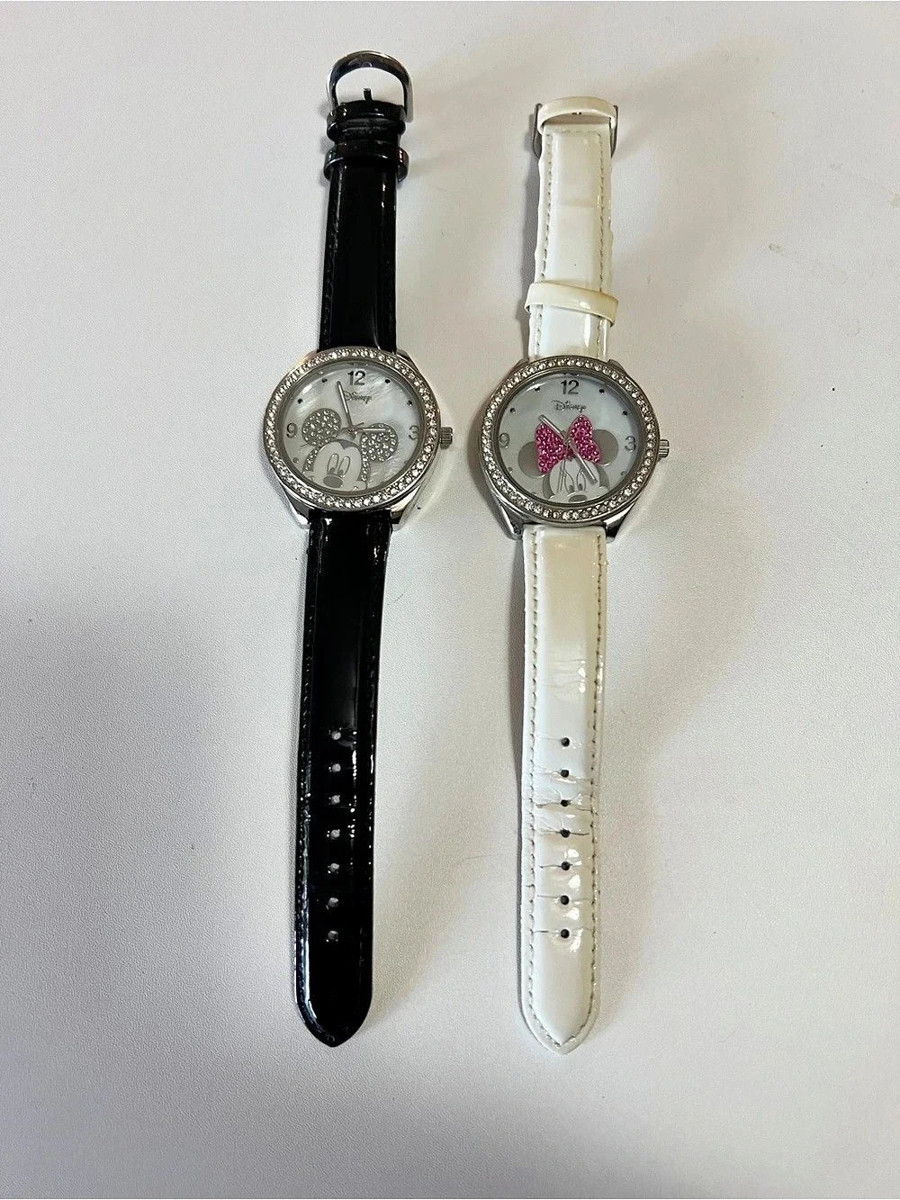 Disney Minnie Mouse and Mickey Mouse watches Rhinestone Black & White